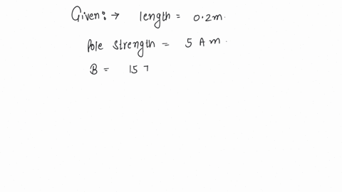a-bar-magnet-of-length-02-m-and-pole-strength-5-am-should-be-kept-in-a-uniform-magnetic-field-of-induction-15-tesla-at-angle-radians-to-the-field-so-that-the-torque-experienced-by-it-will-be-75n-m