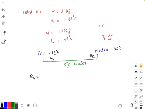 you-drop-378-g-of-solid-ice-at-35c-into-a-bucket-of-water-1200-g-at-45c-eventually-the-ice-all-melts-and-the-entire-system-comes-into-thermal-equilibrium-find-the-final-temperature-of-the-sy-14114