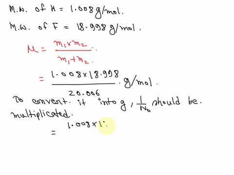 for-diatomic-species-a-b-the-vibration-of-the-molecule-can-be-treated-approximately-by-considering-the-molecule-as-a-harmonie-oscillator-4-a-what-s-the-reduced-mass-for-hf-h-mass-1008-g-mol-5109