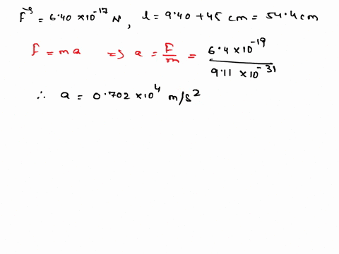 in-a-cathode-ray-tube-electrons-are-accelerated-from-rest-by-a-constant-electric-force-of-magnitude-640-1017-n-during-the-first-940-cm-of-the-tubes-length-then-they-move-at-essentially-const-43565