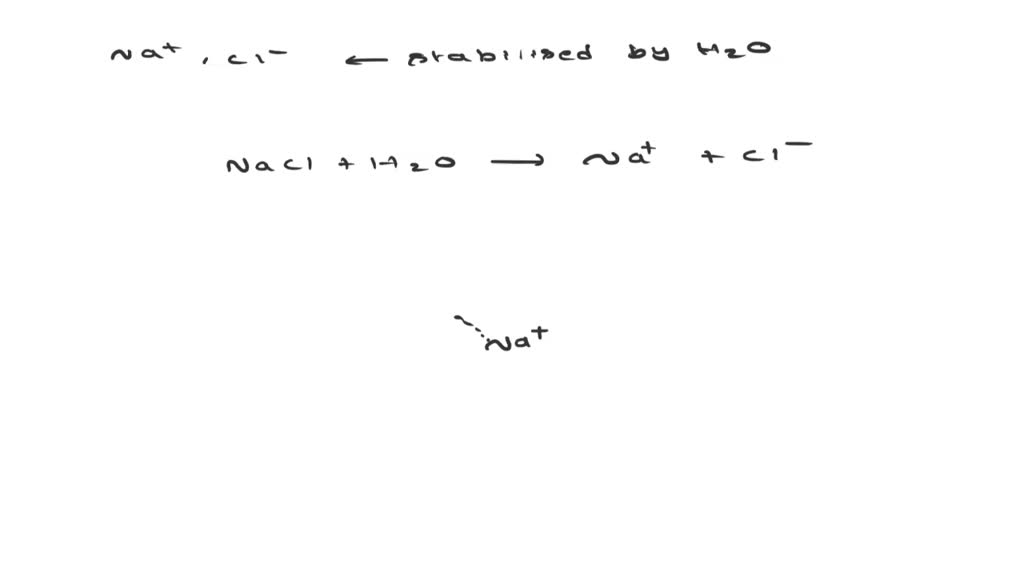 SOLVED Sodium chloride dissolves readily water The following figure