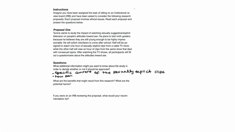 instructions-imagine-you-have-been-assigned-the-task-of-sitting-on-an-institutional-re-view-boardirb-and-have-been-asked-to-consider-the-following-research-proposals-each-proposal-involves-e-53918