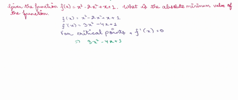 given-the-function-fx-x3-2x2-x-1-what-is-the-absolute-minimum-value-of-the-function-14958