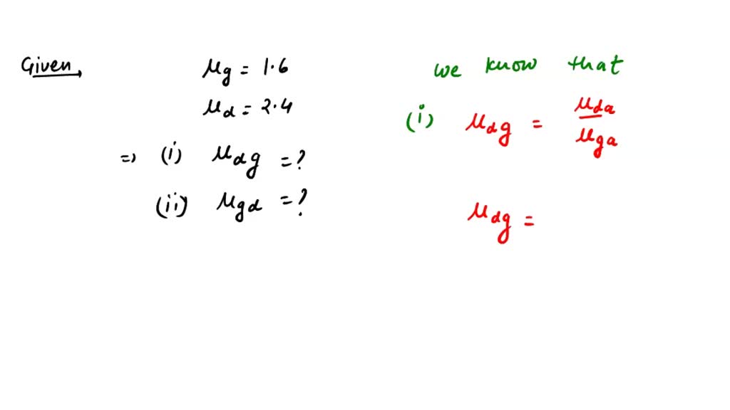 ii what is the refractive index of diamond with respect to water