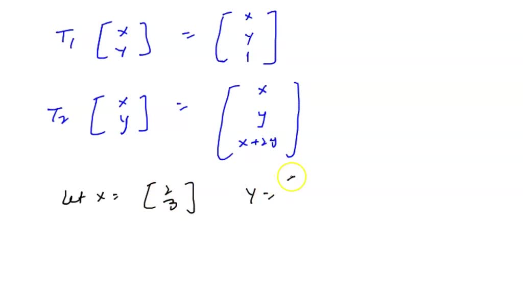 SOLVED 'Determine whether the following are linear transformations