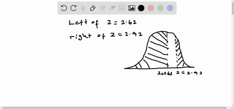 find-the-area-under-the-standard-normal-curve-to-the-left-of-z262-and-to-the-right-of-z292-round-your-answer-to-four-decimal-places-if-necessary-78973