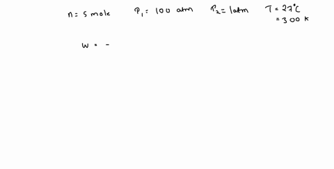 five-moles-of-an-ideal-gas-expand-isothermally-and-reversibly-from-an-initial-pressure-of-100-mathrm-61182