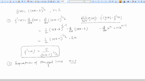 find-f-x-and-find-the-equation-of-the-line-tangent-t0-the-graph-of-f-at-the-indicated-value-of-x-find-the-values-of-x-where-the-tangent-line-is-horizontal-fx-1ox-112_-f-x-the-equation-of-the-58065