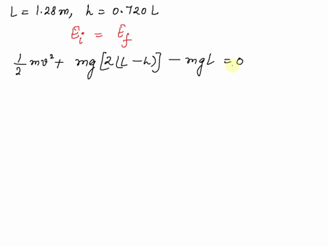 a-ball-is-attached-to-a-horizontal-cord-of-length-l-128m-whose-other-end-is-fixed-a-peg-is-located-a-distance-h-directly-below-the-point-of-attachment-of-the-cord-if-h-0720-l-what-will-be-th-38977