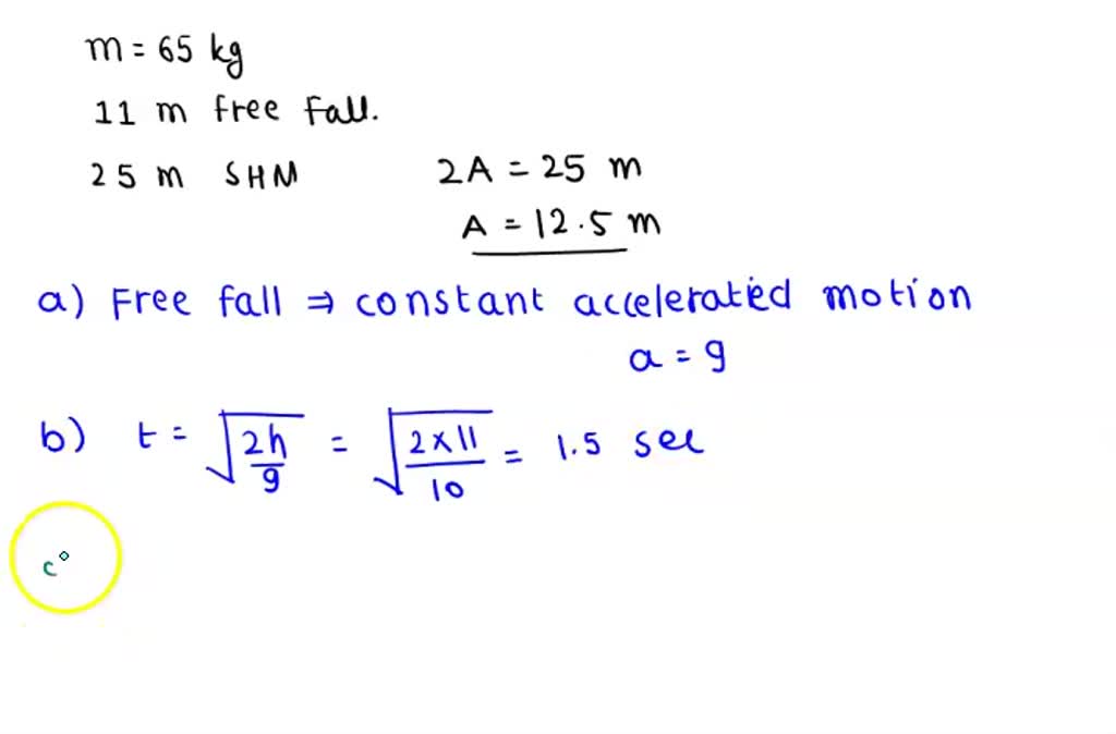 SOLVED Review. A 65.0kg bungee jumper steps off a bridge with a light