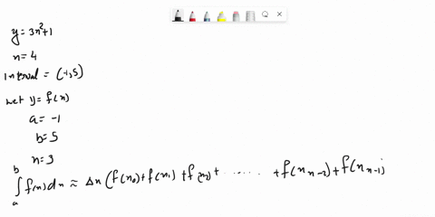 use-a-riemann-sum-with-4-rectangles-of-equal-width-to-approximate-the-area-between-y3x21-and-the-x-axis-on-the-interval-15-use-the-left-hand-endpoint-of-each-subinterval-91515