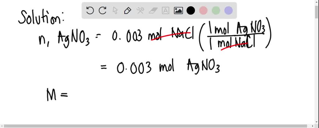 SOLVED: '25ml AgNo3 react with SmM NaCl 35 ml of (AgNo3) silver ...