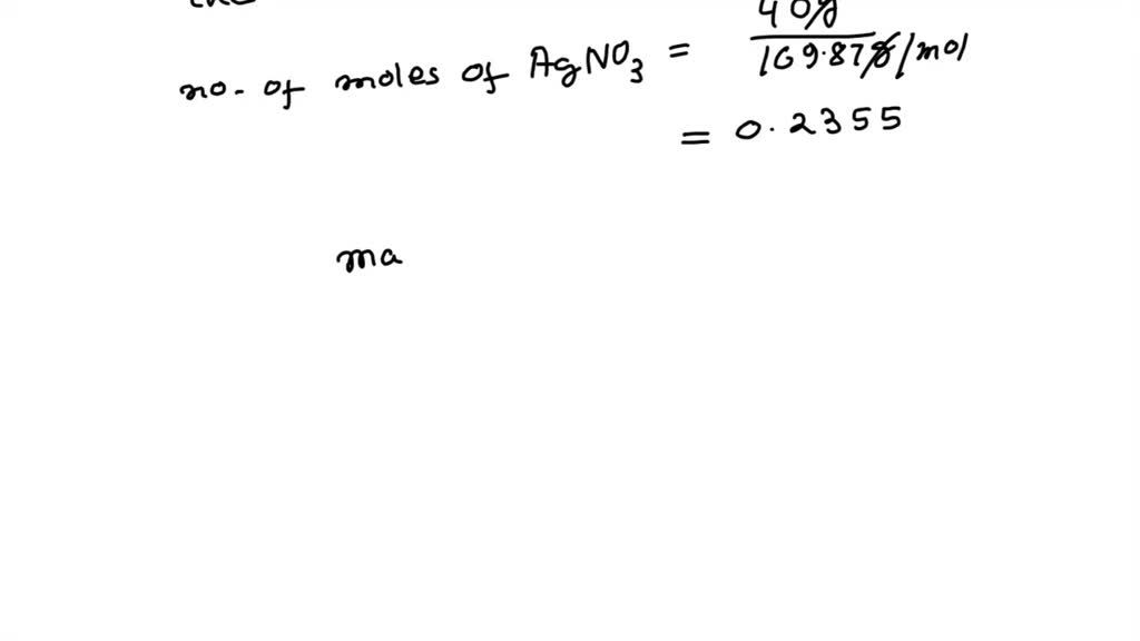 SOLVED: An aqueous solution is 32.0 % by mass silver nitrate, AgNO3 ...