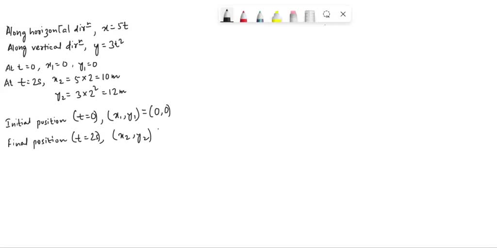 SOLVED: Questions 8-10: A toy rocket moves in the horizontal direction ...