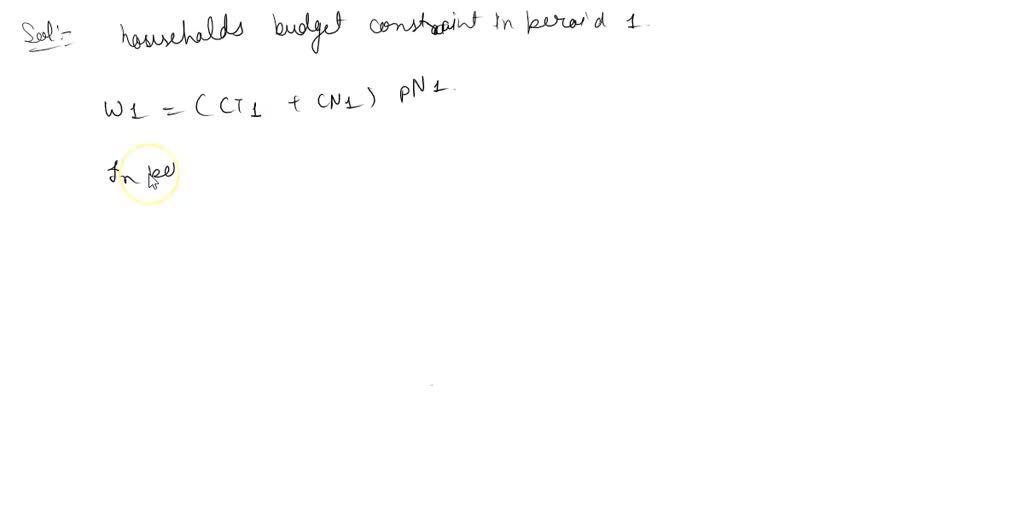 SOLVED: International Macro Exercise 10.4 (A Sudden Stop; I) Consider a  two-period, small open economy populated by a large number of households  with preferences captured by the following lifetime utility function: U(Ct