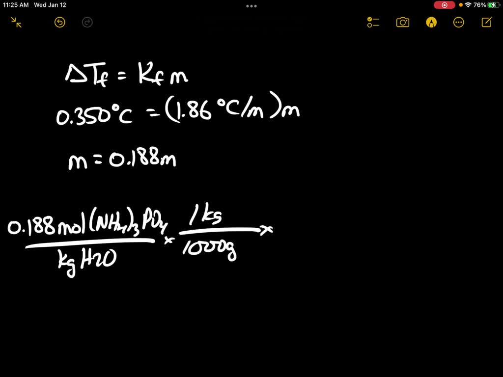 SOLVED The freezing point of water is 0.008C at 1 atmosphere. How many