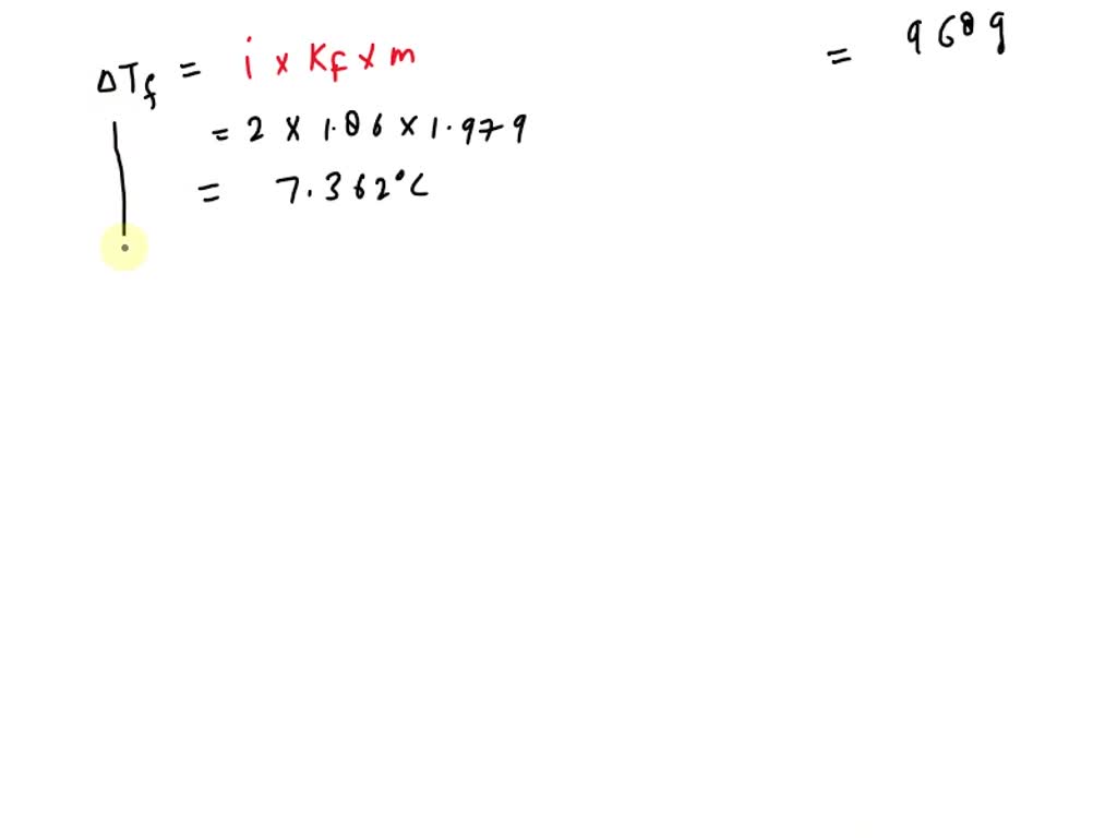 SOLVED "Calculate the vapor pressure, freezing point; boiling point