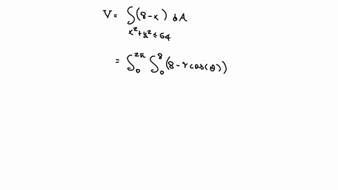 use-double-integration-to-find-the-volume-of-the-solid-bounded-by-the-cylinder-x2-y2-64-and-the-planes-z-0-and-z-8-enter-the-exact-answer-v-6-edit-97158