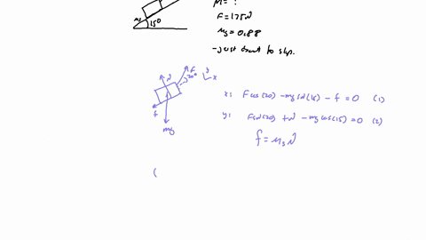 a-carton-is-held-at-rest-on-rough-plane-inclined-at-a-angle-of-15-to-the-horizontal-by-a-rope-making-an-angle-of-209-to-the-plane_-the-carton-is-on-the-point-of-slipping-up-the-plane-the-ten-81673