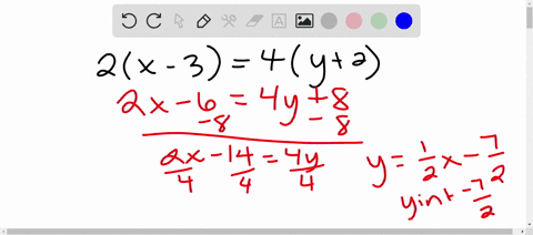 sketch-the-graph-of-the-given-equation-label-the-intercepts-2x-34y2-08105