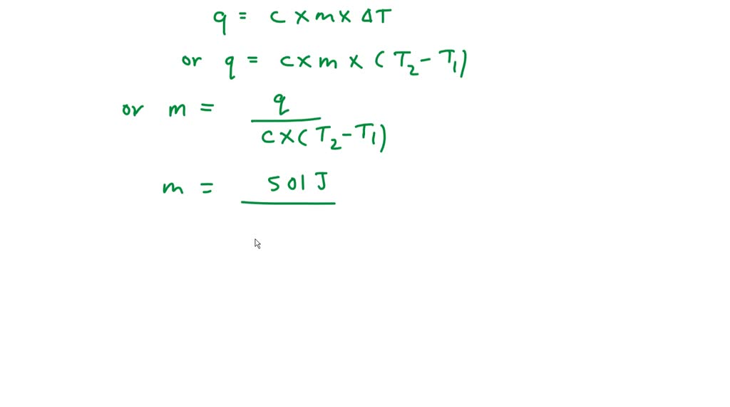 SOLVED: f 501 J of heat is available, what is the mass in grams of iron ...