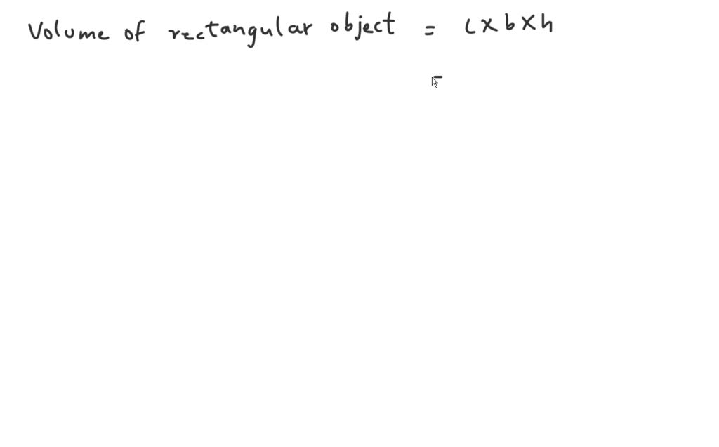 Solved Calculate The Volume In Liters Of A Rectangular Object With