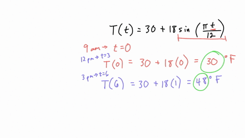 point-in-a-certain-city-the-temperature-in-degrees-fahrenheit-hours-after-9am-was-approximated-by-the-function-tt-30-18-sin-12-determine-the-temperature-at-9-am-determine-the-temperature-at-66729