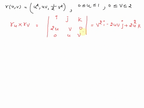 12-points-find-the-area-of-the-surface-parameterized-by-ru-v-uuv-u2-where-0-u-1-and-0-v-2-55109