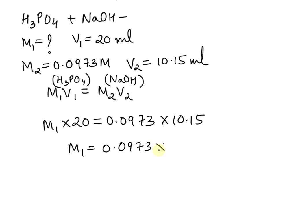SOLVED NaOH of a known concentration is added from a burette to an