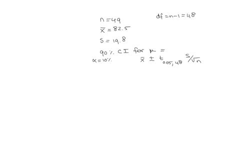 chapter-8-confidence-intervals-mean-score-1114-1214-answered-question-assume-that-a-sample-is-used-to-estimate-population-mean-4-find-the-90-confidence-interval-for-sample-of-size-49-with-a-71945