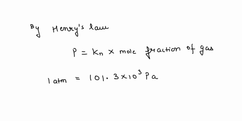 the-henrys-law-constant-for-oxygen-dissolved-in-water-at-298-k-is-43-x-109-pa-determine-the-fractional-amount-oxygen-in-water-in-equilibrium-with-air-at-a-pressure-of-1-atm-and-temperature-o-70913