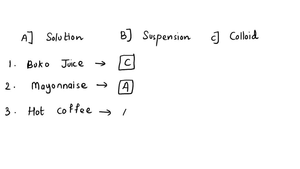 SOLVED Classify each substance. On the line, write A if it is a