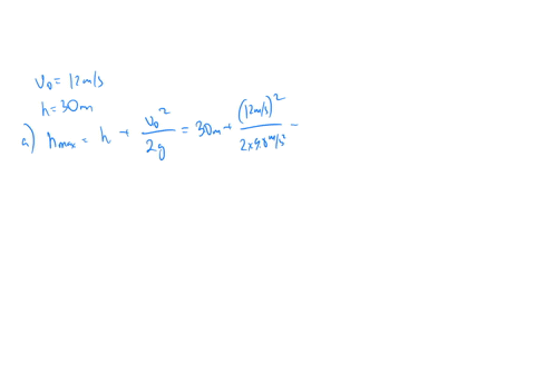 a-bullet-is-fired-directly-upward-with-an-initial-speed-of-12-m-from-the-edge-of-a-cliff-of-height-h-30-m_-a-find-the-maximum-height-the-bullet-reaches-b-how-long-does-it-take-the-bullet-to-65763