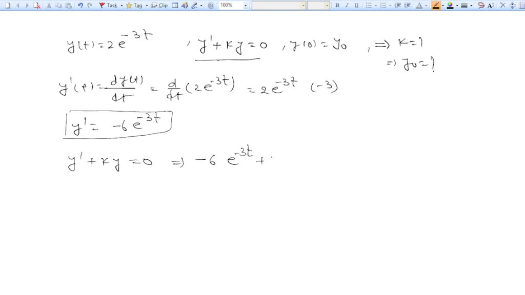 Solved Point Suppose Y T 2e 3t Is A Solution Of The Initial Value