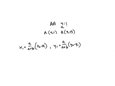 point-a-is-located-at-4-1-and-point-b-is-located-at-9-13-what-are-the-coordinates-of-the-point-that-partitions-the-directed-line-segment-ab-in-a-4-1-ratio-enter-your-answer-as-decimals-in-th-85261