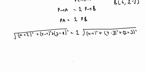 find-an-equation-of-the-sphere-containing-all-surface-points-p-x-y-z-such-that-the-distance-from-p-to-a2-6-4-is-twice-the-distance-from-p-to-b6-3-3-find-its-center-and-radius-55938