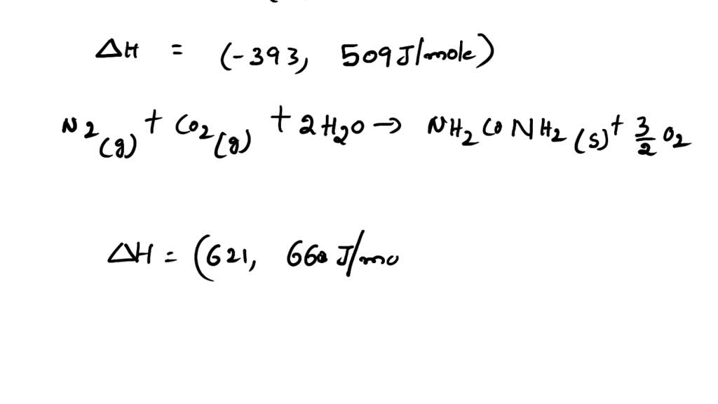 SOLVED: If the heat of combustion of urea, (NH2)2CO(s), at 25Â°C is ...