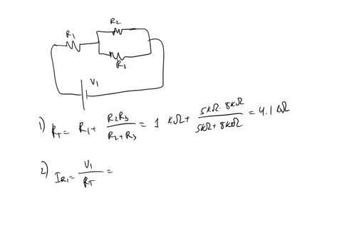 problem-1-calculate-the-following-values-the-total-resistance-in-the-circuit-rt-calculate-the-voltage-across-r1-calculate-the-current-through-r1-calculate-the-voltage-across-r2-calculate-the-79211