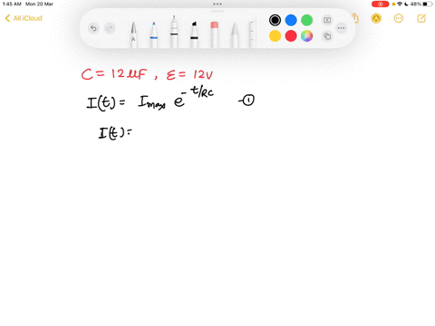 consider-the-rc-circuit-shown-in-the-figure-below-iftne-resistance-of-the-circuit-is-r-zko-and-the-capacitance-of-the-initially-uncha-arged-capacitor-i5-c-12mf-if-the-emf-of-the-battery-the-86014