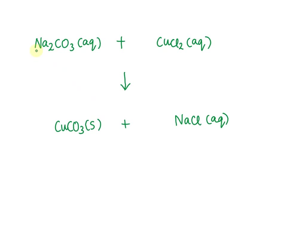 SOLVED Write a balanced chemical equation for the reaction of aqueous sodium carbonate with