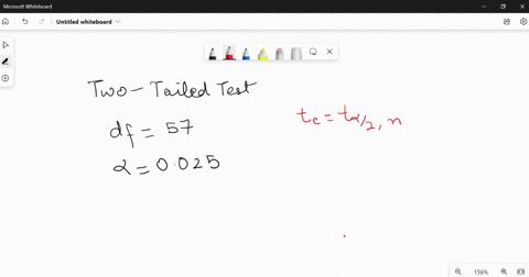 step-8-this-is-a-two-tailed-test-so-we-are-concerned-about-the-critical-values-that-give-a-total-area-of-005-in-both-the-upper-and-lower-tails-therefore-each-tail-will-have-an-area-equal-to-57864