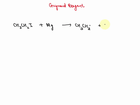 a-grignards-reagent-may-be-made-by-reacting-magnesium-with-which-of-the-following-compound-select-one-a-methyl-amine-b-diethyl-ether-c-ethyl-alcohol-d-ethyl-iodide-27104