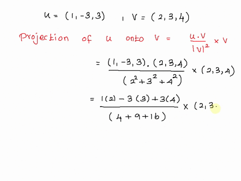 vectors-u-and-v-are-given-by-their-coordinates-in-an-orthonormal-basis-i-jk-u-1-3-3-v-2-3-4-find-i-the-orthogonal-vector-projection-of-u-onto-v-i-an-angle-between-u-and-v-u