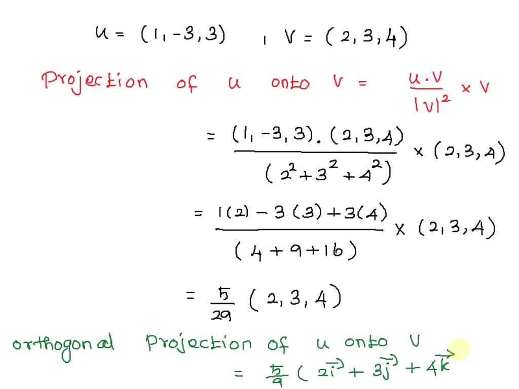 SOLVED Vectors u and v are given by their coordinates in an