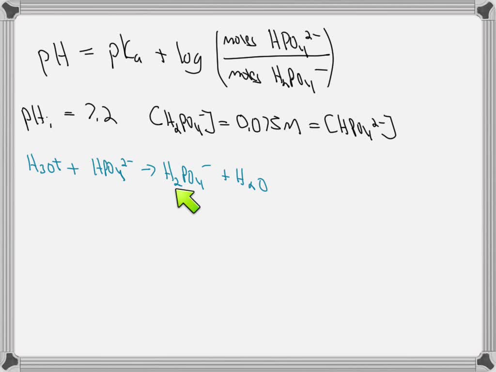 SOLVED: The main cellular buffer is the hydrogen phosphate buffer H2PO4 ...