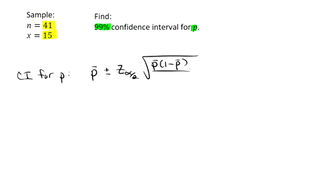 in-a-random-sample-of-41-professional-actors-it-was-found-that-15-were-extroverts-find-a-99-confidence-interval-for-p-0163-to-0569-0239-to-1175-0239-to-0492-0163-to-1175-0163-to-0492-57968