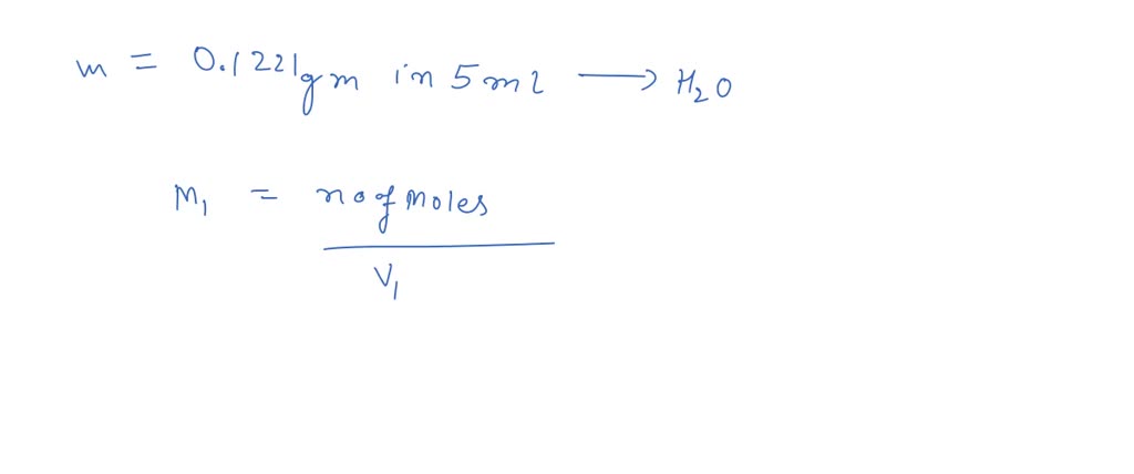 SOLVED: A solution of benzoic acid (C6H5COOH; MW = 122.12 g/mol; pKa ...