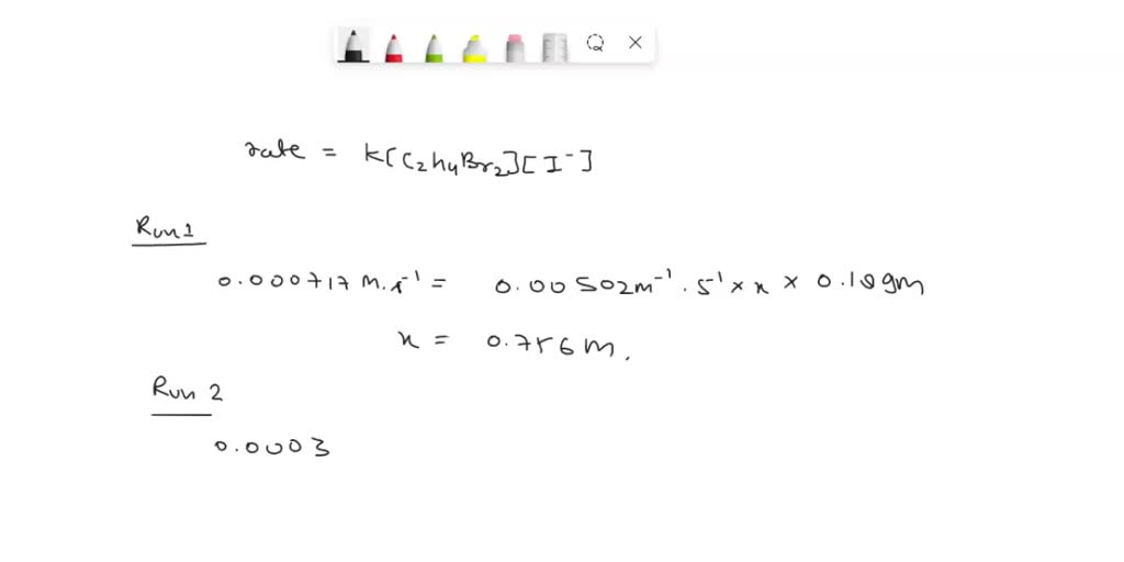 SOLVED Consider the reaction described by the equation C2H4Br2 aq