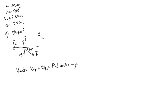 in-the-figure-a-constant-external-force-p-160-n-is-applied-to-a-200-kg-box-the-box-sliding-on-a-rough-horizontal-surface-with-a-coefficient-of-friction-of-4ik-010-the-box-starts-with-an-init-74432