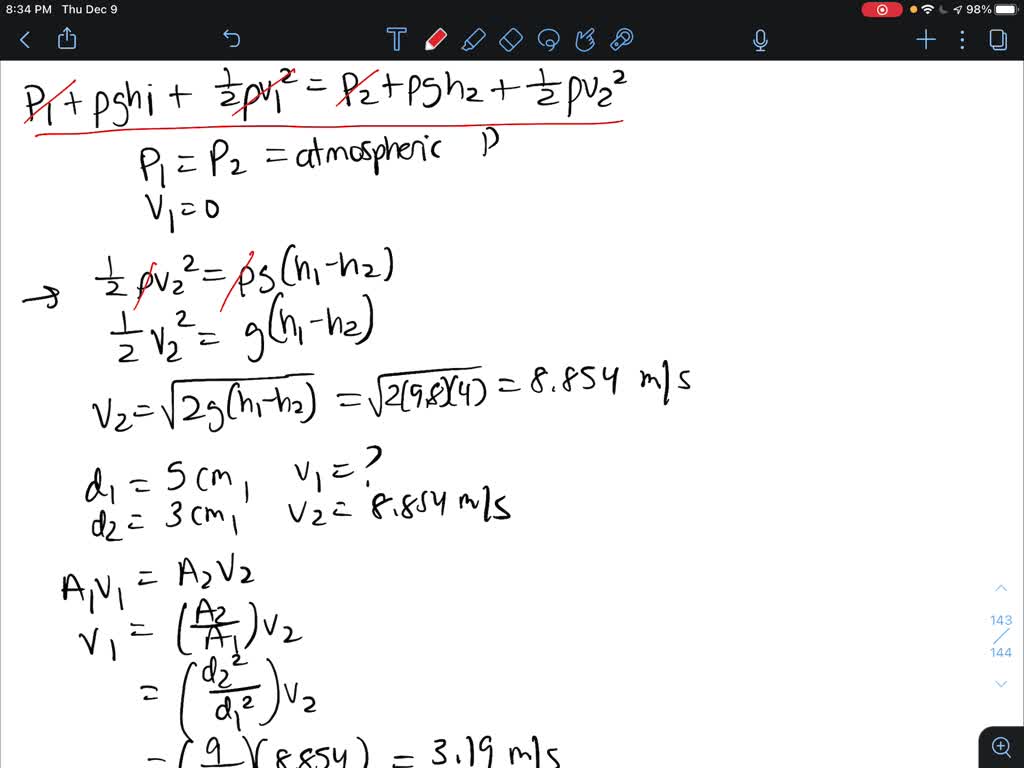 SOLVED: Question 3 0 / 5 Pts Water Flows Out Of A Large Reservoir ...